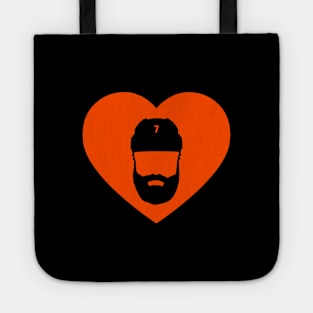 Anaheim Ducks Radko Gudas Orange Heart Silhouette Tote