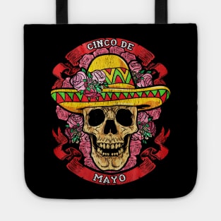 Skull Wearing Mexican Hat Cinco De Mayo Tote