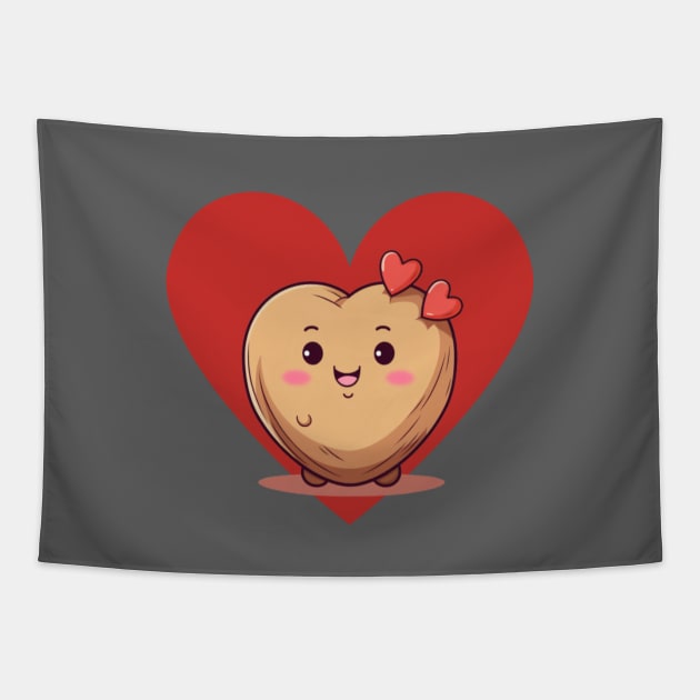 Kawaii Potato, valentines day, love you Tapestry by Pattyld