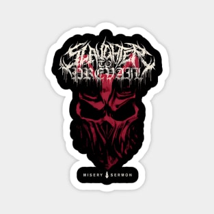 Slaughter to Prevail Misery Sermon Red Demon Mask Deathcore Magnet