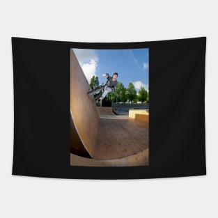 BMX Bike Stunt Wall Ride Tapestry