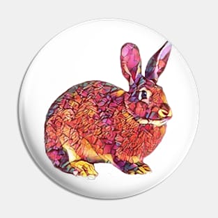 Colorful Rabbit Pin