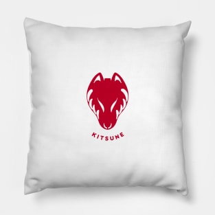 Traditional Japanese Masks, Kitsune,stylized design Pillow