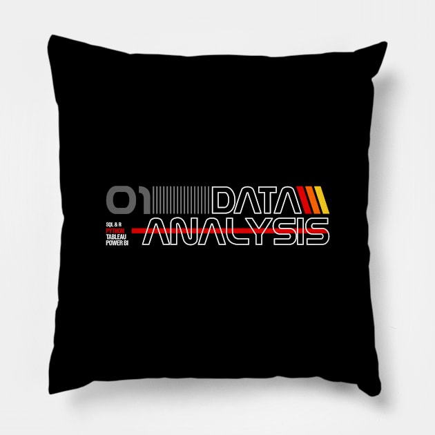 Stylish Data Analysis Pillow by Peachy T-Shirts