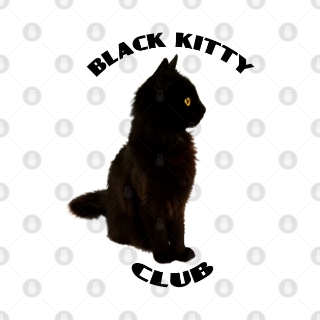 Black Kitty Club by SPACE ART & NATURE SHIRTS 