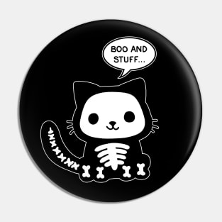 Halloween skelton cat Pin