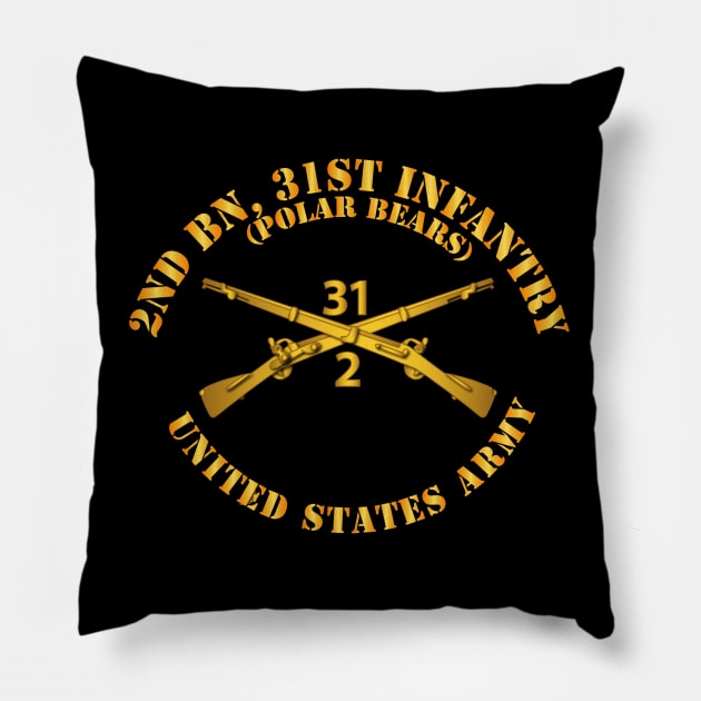 2nd Bn 31st Infantry Regt - Polar Bears - Infantry Br Pillow by twix123844