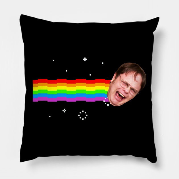 Dwight Schrute Nyan Cat Office US Pillow by Nova5