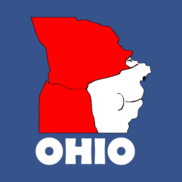 Discover A funny map of Ohio - Ohio - T-Shirt