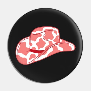 Red Cow Print Cowboy Hat Pin