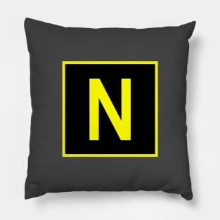 N - November - FAA taxiway sign, phonetic alphabet Pillow