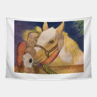 A Man and His Horse Tapestry