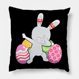 Dabbing Easter Bunny Pillow