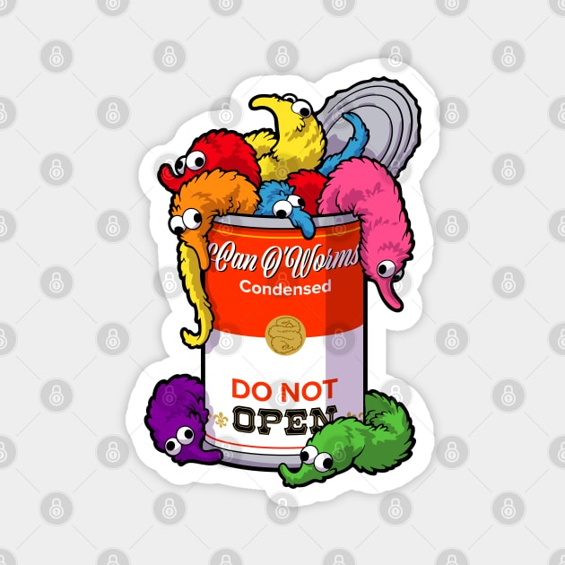 Can of Worms on a String ~ Do Not Open Magnet by CTKR Studio