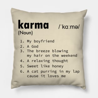 Karma definition Pillow