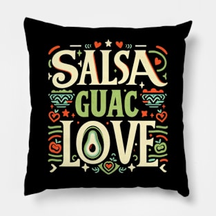 Salsa & Guac Love, Pay homage to beloved Mexican, Cinco de Mayo Pillow