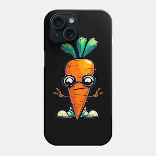 Cute funny carrot in glasses Phone Case