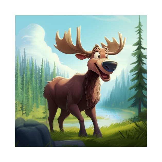 Cartoon Moose 2 by AstroRisq