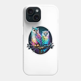 16 bit Owls Irridescent Majestic Moonlight Phone Case