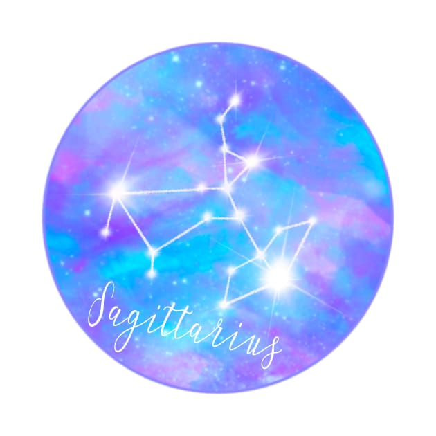 Sagittarius zodiac sign, stars in galaxy by Orangerinka