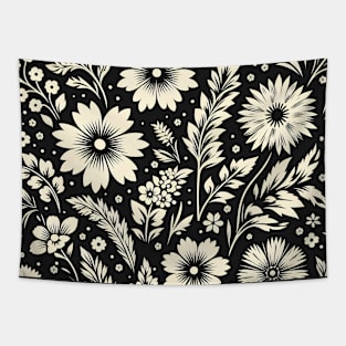 White Flowers Tapestry