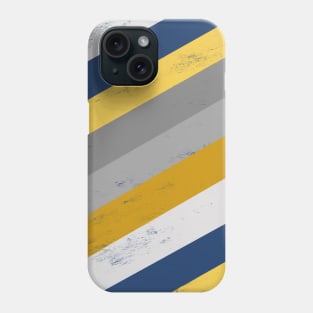 Navy, Mustard and Grey Stripes Phone Case