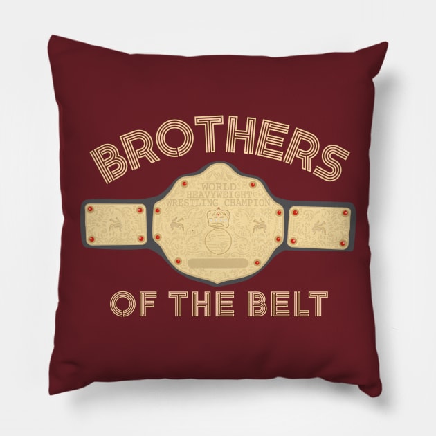 Brothers of the Belt Big Gold Pillow by TeamEmmalee