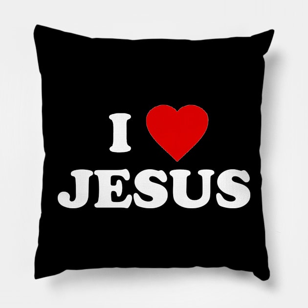 i love jesus Pillow by KCOBRA