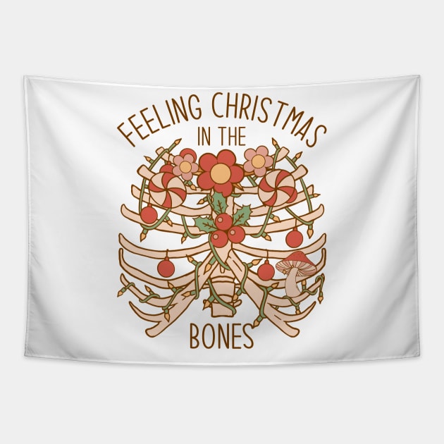 Feeling Christmas In the Bones Tapestry by MZeeDesigns