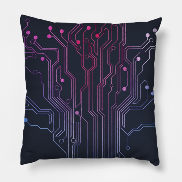 Gradien Technology Tree Pillow by pilipsjanuariusDesign