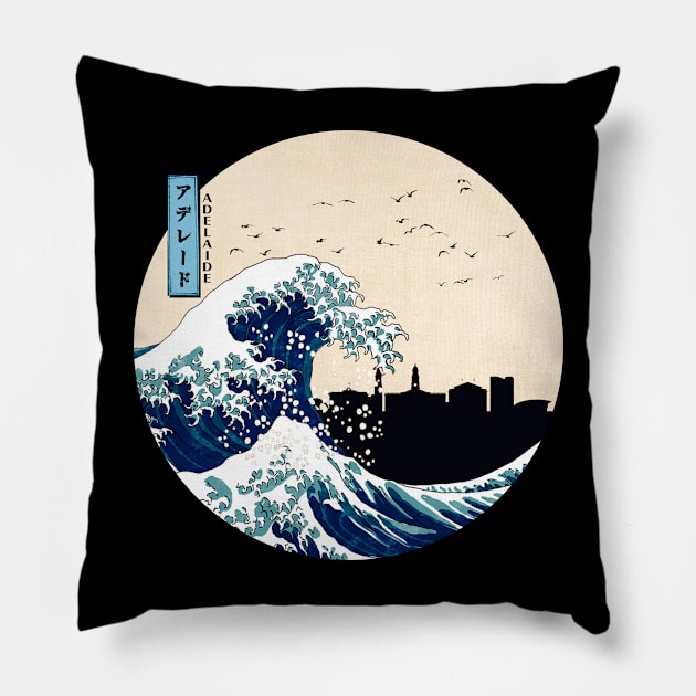 Adelaide Kanagawa Wave Pillow by Ferrazi