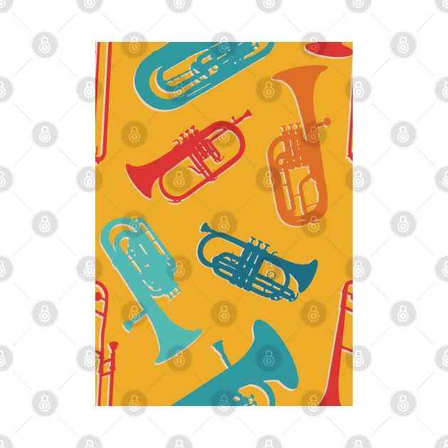 Retro Rainbow Brass Quintet by NattyDesigns