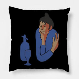 Drinker Painting Pillow