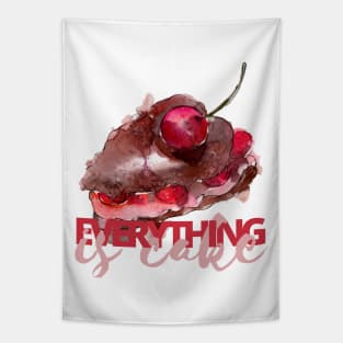 Everything is Cake, Red and Brown Tapestry