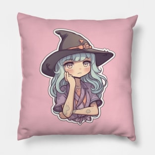 Witch cartoon pretty Pillow