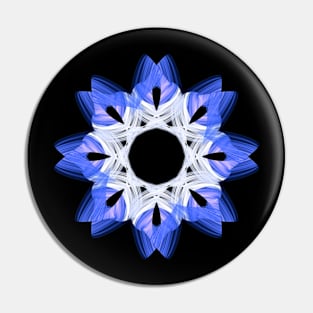 Blue mandala Pin