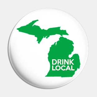 Michigan Drink Local MI Detroit Green Pin