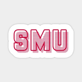 SMU Logo Dots Red Magnet