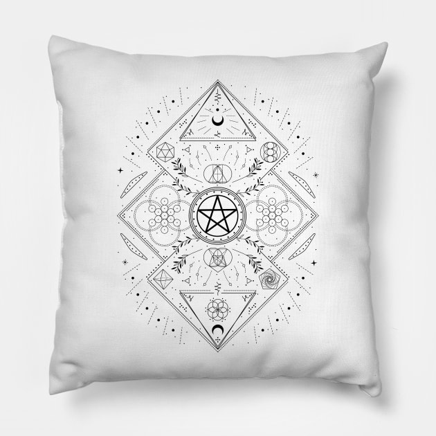 Pentacle | Pagan Symbol Pillow by CelestialStudio