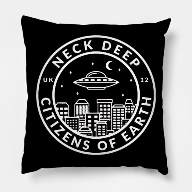 Neck deep Pillow by LIKE KING
