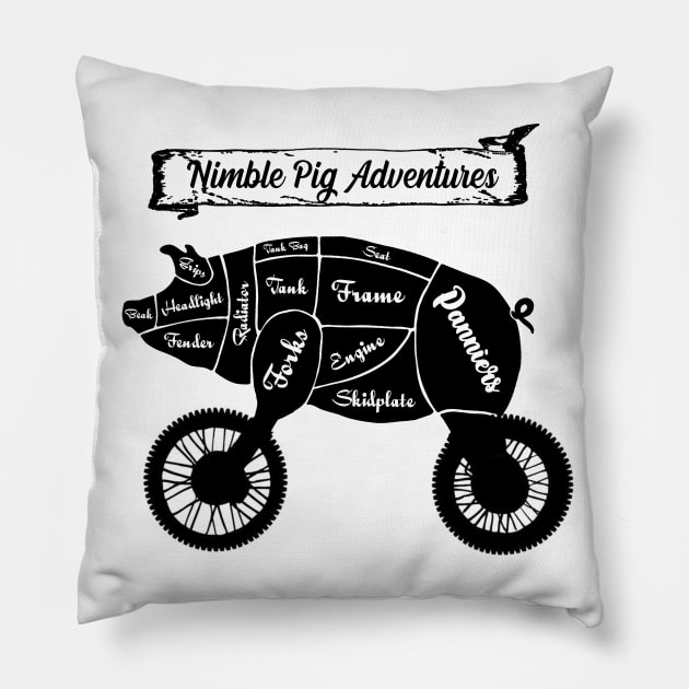 Nimble Pig Adventures Pillow by TripleTreeAdv