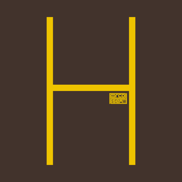 Letter H Simple Thin Clean Minimalist Line Initial by porcodiseno