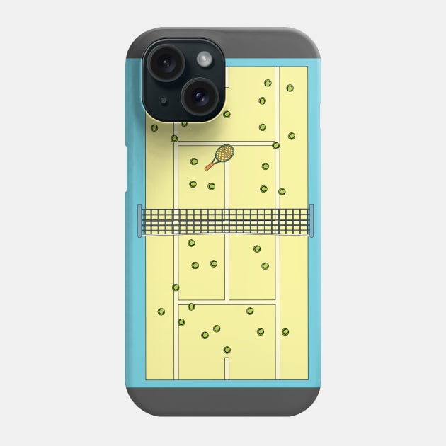 Tennis court for enthusiastic tennis players Phone Case by flofin