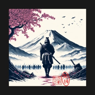 A lone Samurai walking into battle T-Shirt