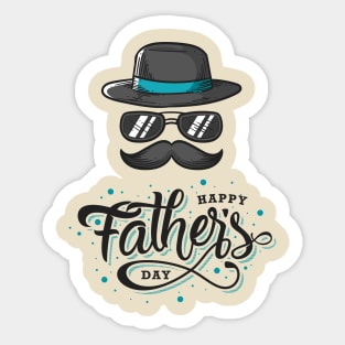 Happy Father's Day White Hat Sticker for Sale by fatimah2002