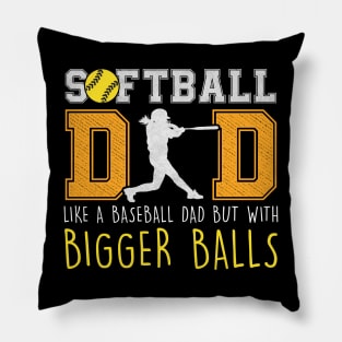 Funny Softball Dad Pillow