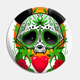 Dia Del Muerte Panda Pin