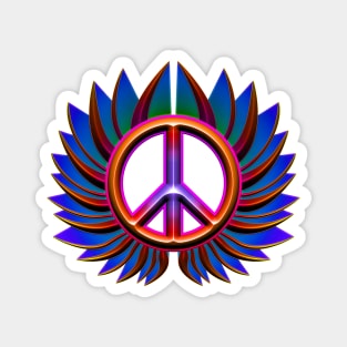 peace sign flower Magnet