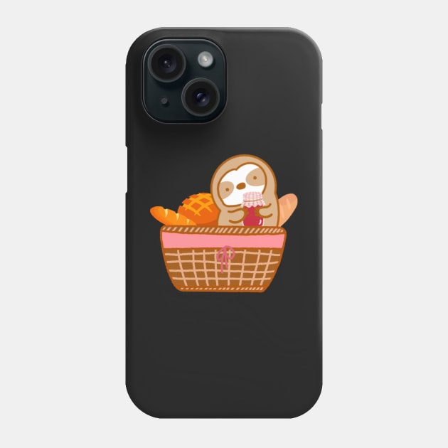 Cute Bread and Jam Sloth Phone Case by theslothinme