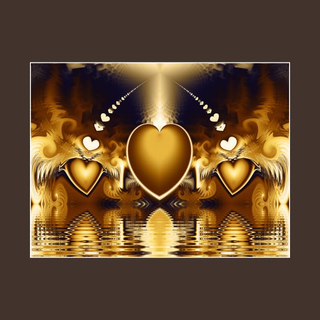 Three Gold Hearts Design by pinkal